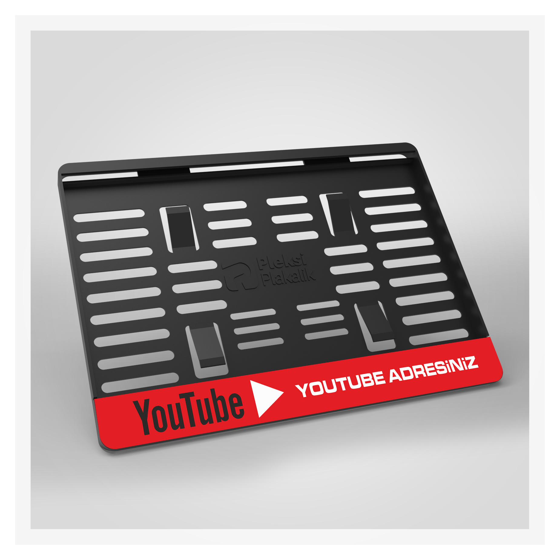 Kişiye - İsme Özel Takmatik Motor Plakalığı Youtube Logolu Model 41